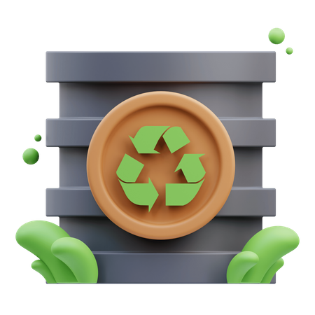 Barril ecológico  3D Icon