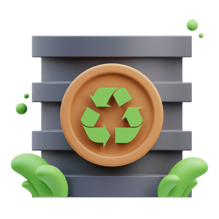 Barril ecológico  3D Icon
