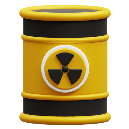 Barril nuclear  3D Icon