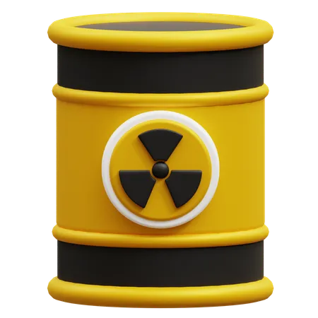 Barril nuclear  3D Icon