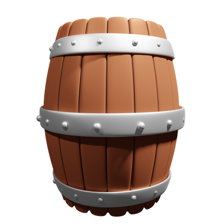 Barriles de madera  3D Icon