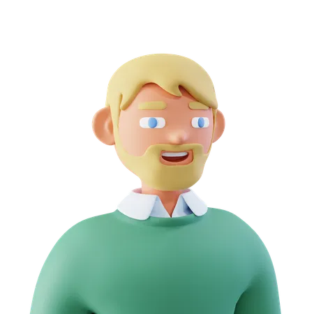 Mann mit Bart  3D Icon