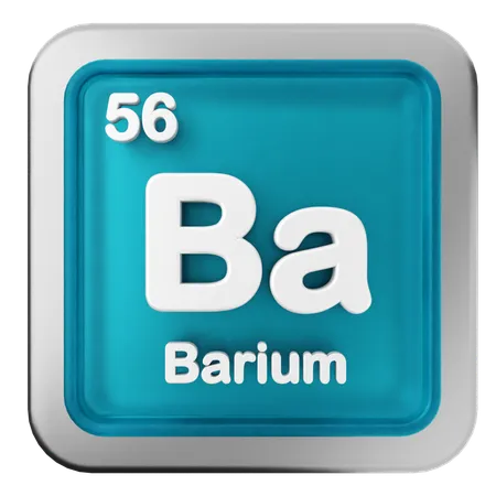 Tableau périodique du baryum  3D Icon