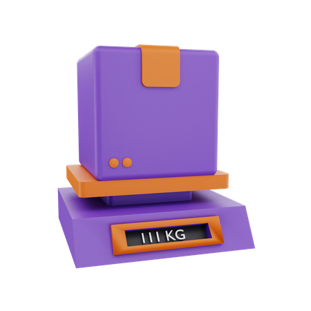 Báscula de peso del paquete  3D Icon