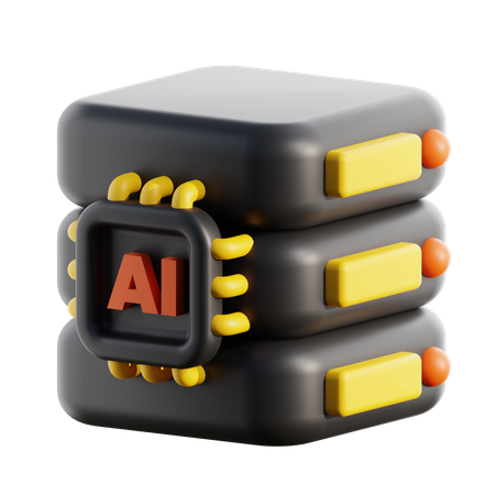 Base de datos ai  3D Icon