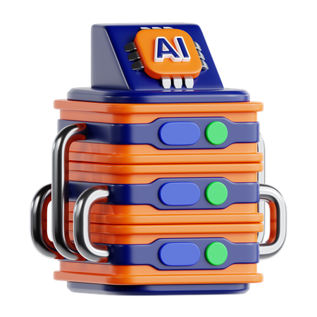 Base de datos ai  3D Icon