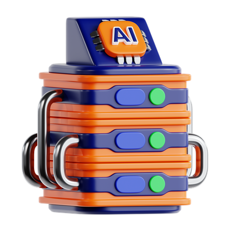 Base de datos ai  3D Icon