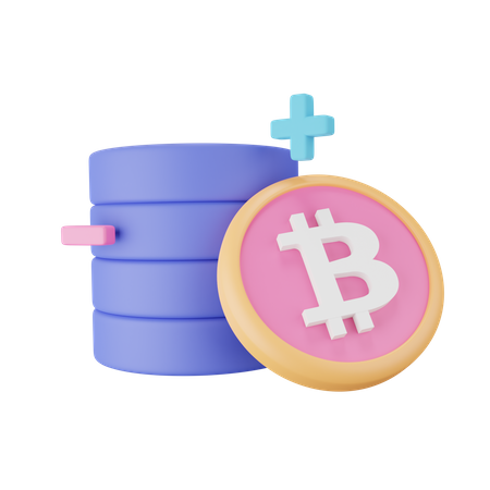 Base de datos bitcoin  3D Icon