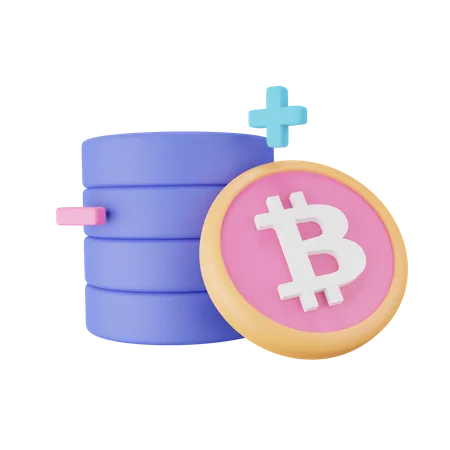 Base de datos bitcoin  3D Icon