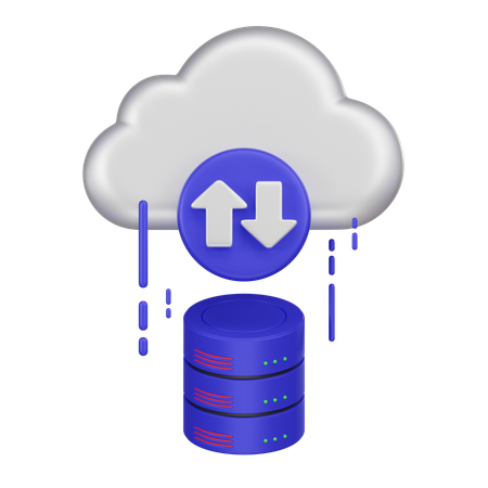 Copia de seguridad de la base de datos en la nube  3D Icon