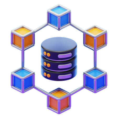 Base de datos blockchain  3D Icon