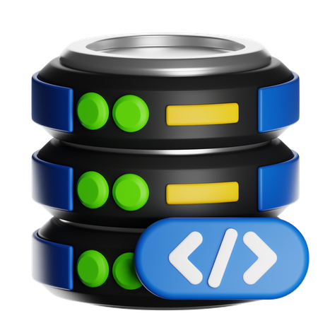 Base de datos del servidor con codificación  3D Icon