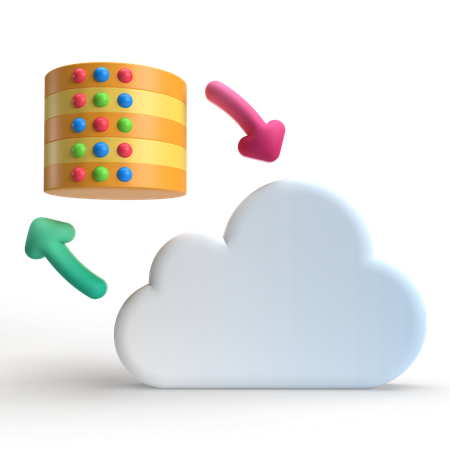 Base de datos en la nube  3D Icon