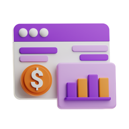 Base de datos financiera  3D Icon