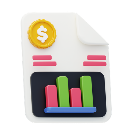 Base de datos financiera  3D Icon
