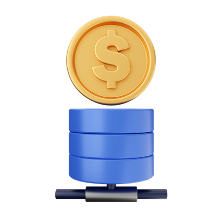 Base de datos financiera  3D Icon