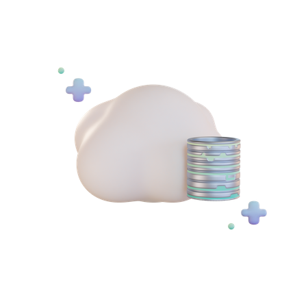 Base de datos en la nube  3D Illustration