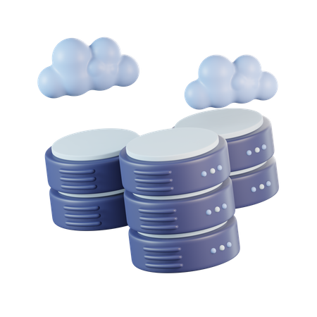 Nube de base de datos  3D Icon