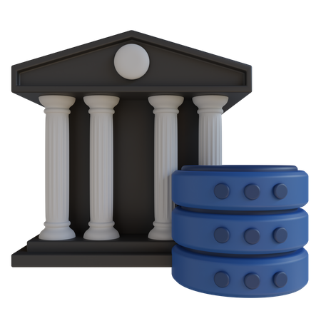 Base de données bancaire  3D Icon