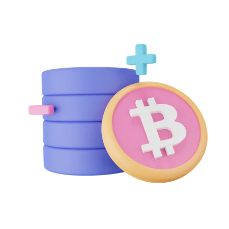 Base de données Bitcoin  3D Icon