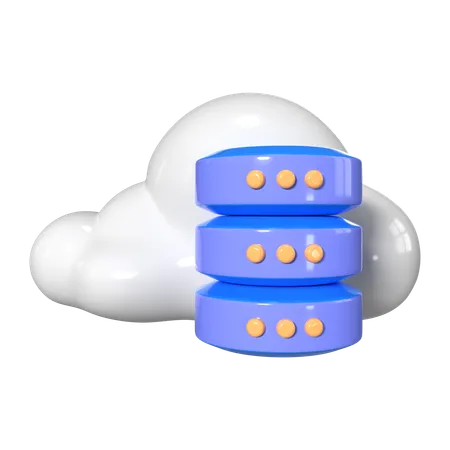 Base de données cloud  3D Icon