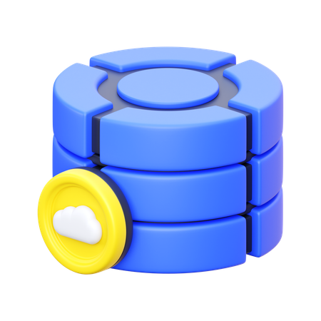 Base de données cloud  3D Icon