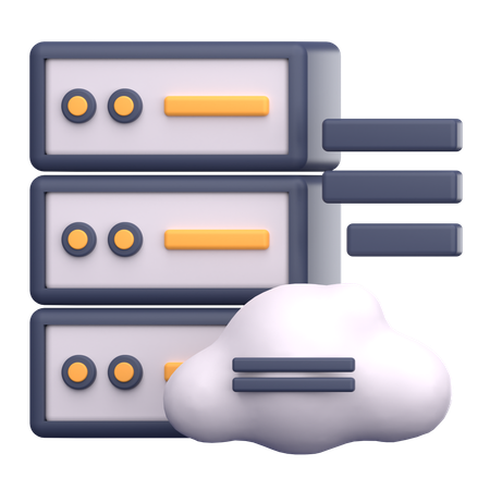 Base de données cloud  3D Icon