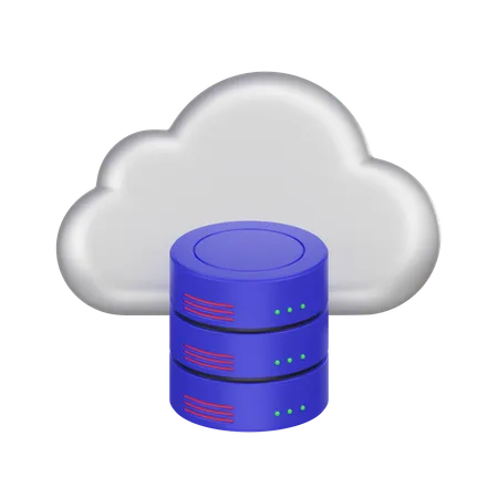 Base de données cloud  3D Icon