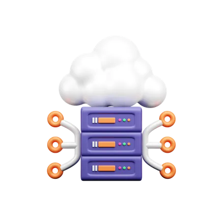 Base de données cloud  3D Icon