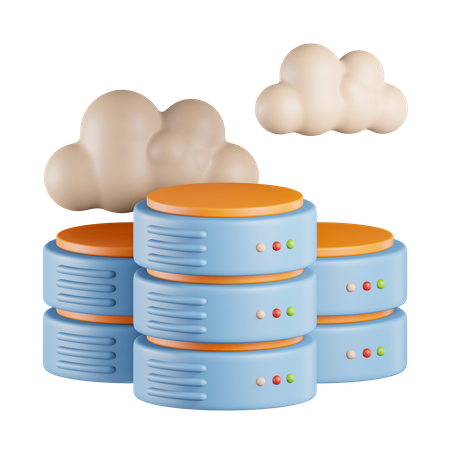 Base de données cloud  3D Icon