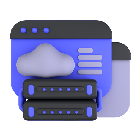 Base de données cloud  3D Icon