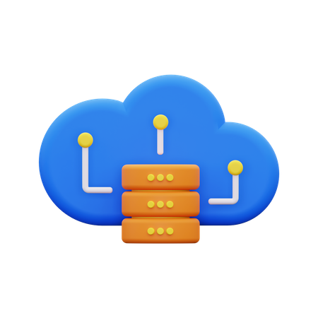 Base de données cloud  3D Icon