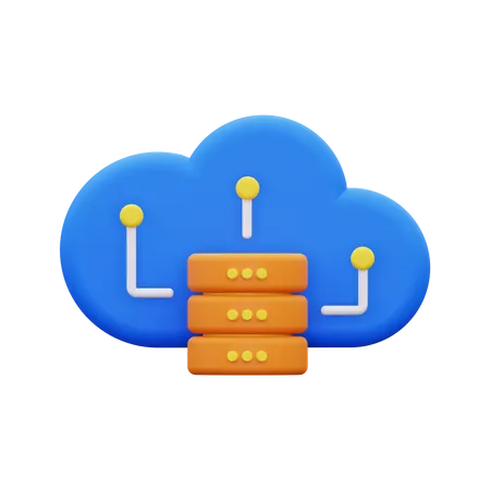 Base de données cloud  3D Icon