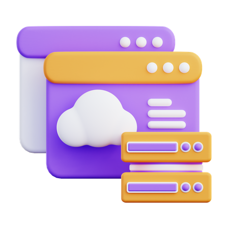 Base de données cloud  3D Icon