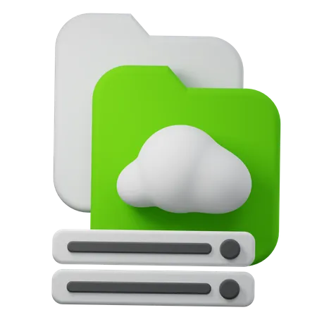 Base de données cloud  3D Icon