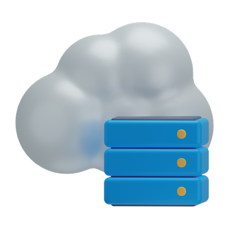 Base de données cloud  3D Icon