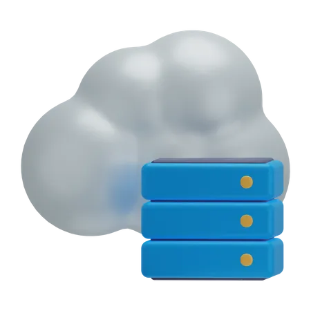 Base de données cloud  3D Icon