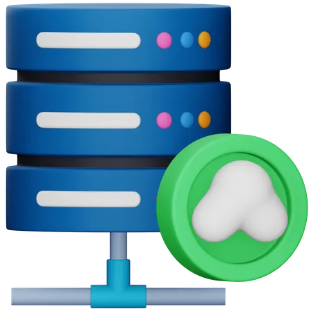 Base de données cloud  3D Icon