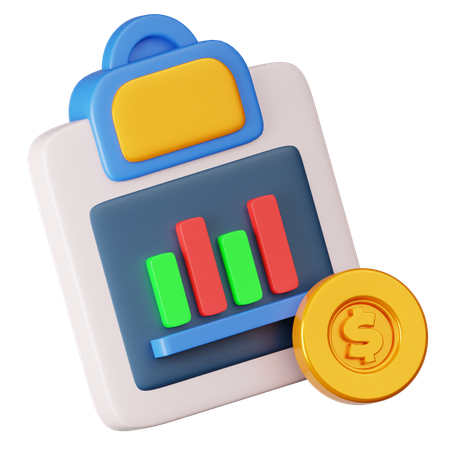 Base de données financière  3D Icon