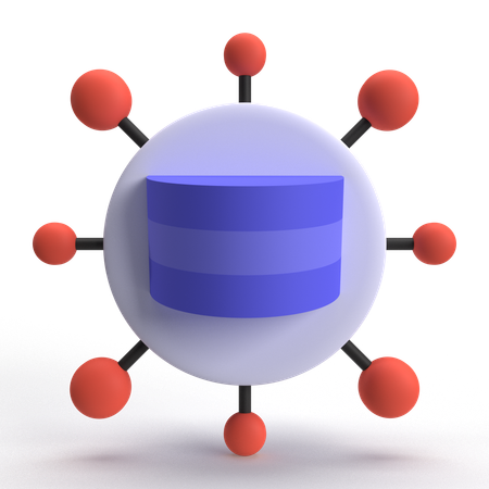 Réseau de base de données  3D Icon