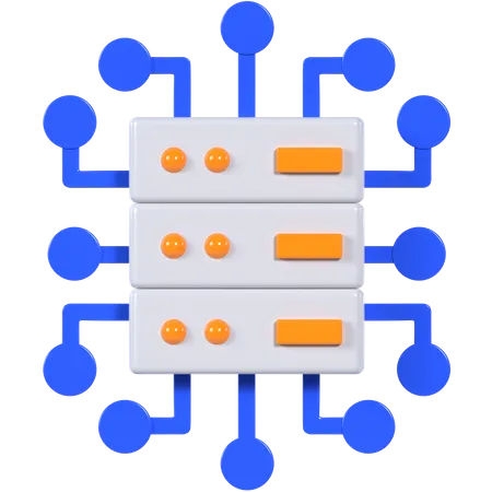 Réseau de base de données  3D Illustration