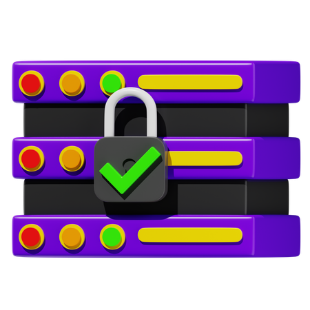 Sécurité de la base de données  3D Icon