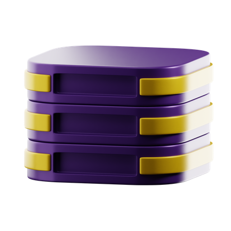 Serveur de base de données  3D Icon