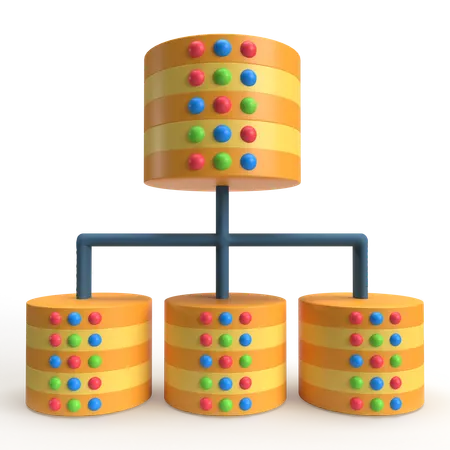 Base de données structurée  3D Icon