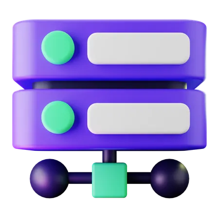 Base de données stylisée pour les interfaces technologiques  3D Icon