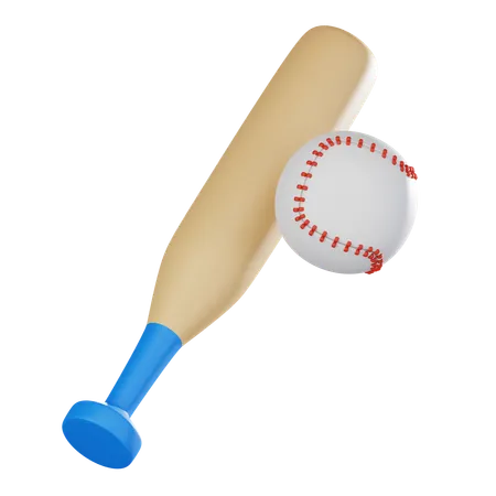 Baseball With This Striking Showcasing A Bat And Ball Ideal For Sports Related Designs Promotional Materials And Enthusiast Content 3 D Render Illustration 3D Icon