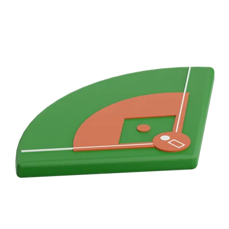 3 D Render Baseball Field Icon Illustration Isolated On Transparent Background 3D Icon
