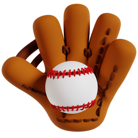 야구 글러브 캐치 스포츠  3D Icon