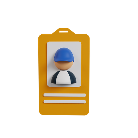 Baseball Player Card  3D Icon