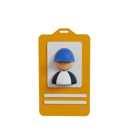 Baseball Player Card  3D Icon